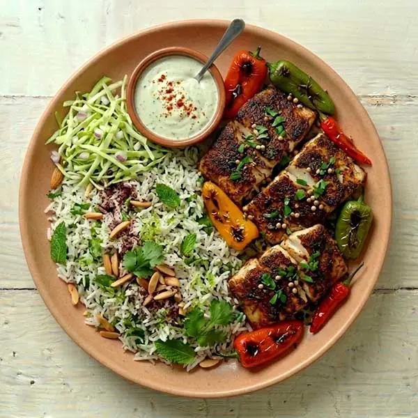 Blackened Fish Taco Bowl With Lime & Cilantro Rice